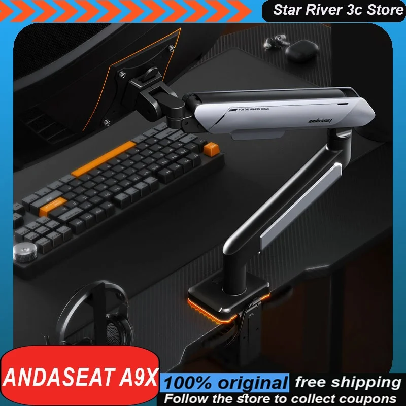 ANDASEAT A9X počítač Monitor Stojan Mechanická obrazovka RAD ROZOROVANIE ROZNAČKA ENGINERERING Design Monitor Držiak PC príslušenstvo