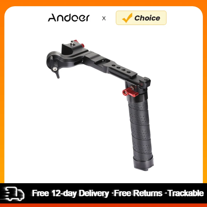 Andoer Aluminium Ruck Ruck Ruck Sling Handsgrip W/ Cold Shoe Universal 1/4 3/8 náhrada rozhrania pre Dji Ronin S 2/ Ronin SC 2 Gimble