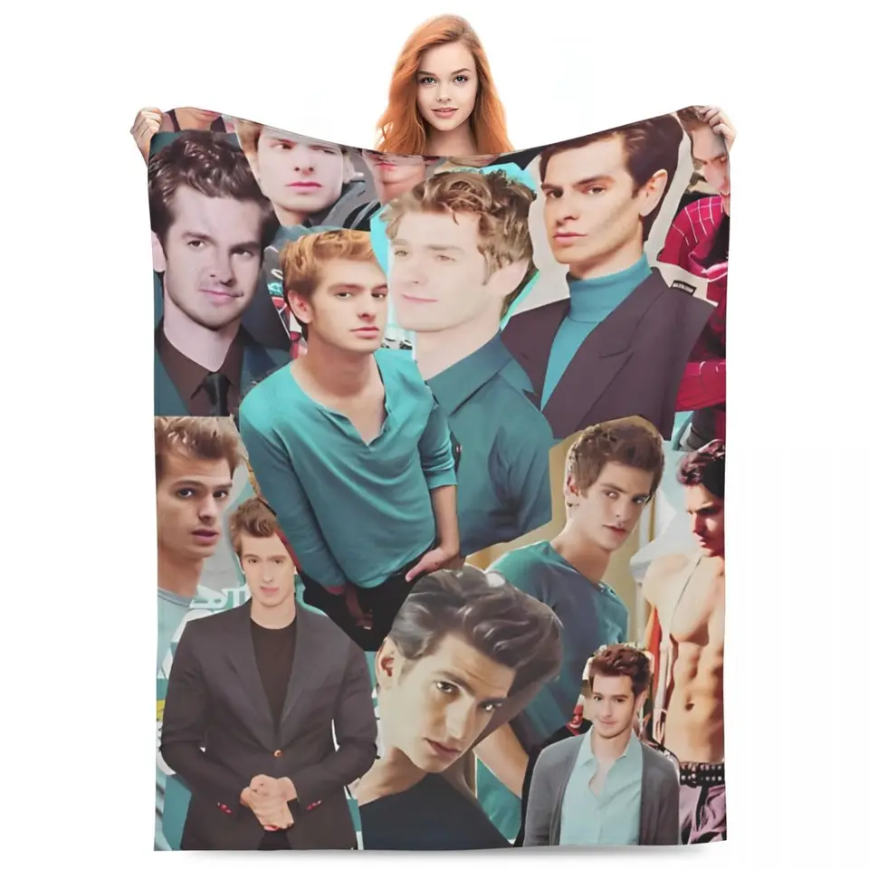 Andrew Garfield Collage prikrývka Spider Muž super teplý módny plyšový hádza