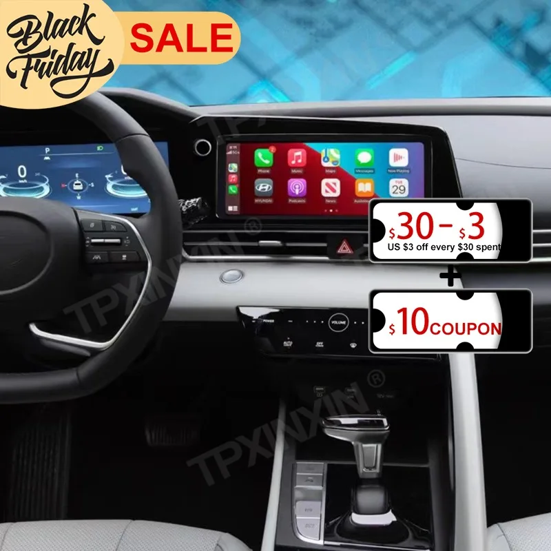 Android 10 128 GB pre Hyundai Elantra 2020 2021 GPS Navigation Auto Car Radio Stereo prijímač multimediálny hráč CarPlay Head Unit
