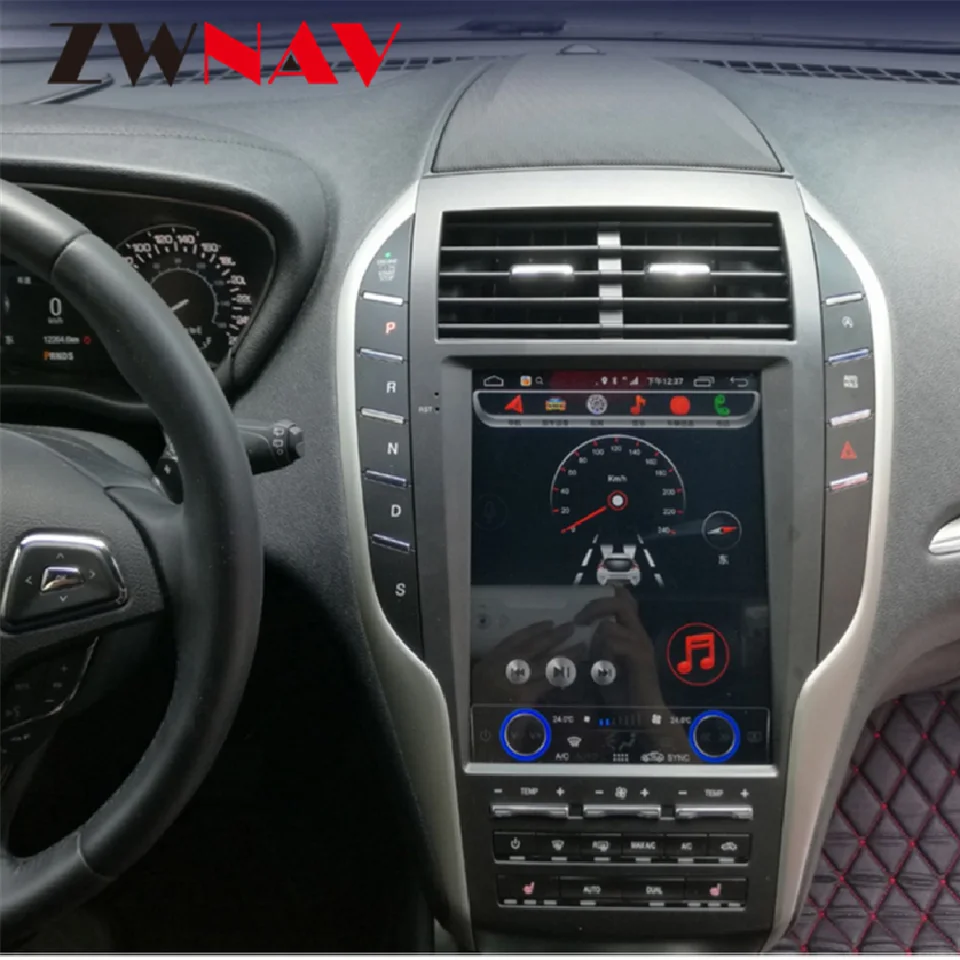 Android 11 DSP pre Lincoln MKZ MKC MKX Continental 2013 - 2020 Tesla IPS Screen Car Multimedia Player GPS Navigation Audio Video