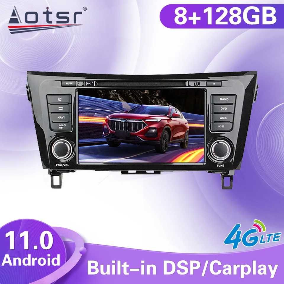 Android 11 Stereofónny multimediálny hráč pre Nissan X-Trail XTrail T32 Qashqai J11 2013 2014 2015 2016 2017 2018 2019 Hlavná jednotka NAVI