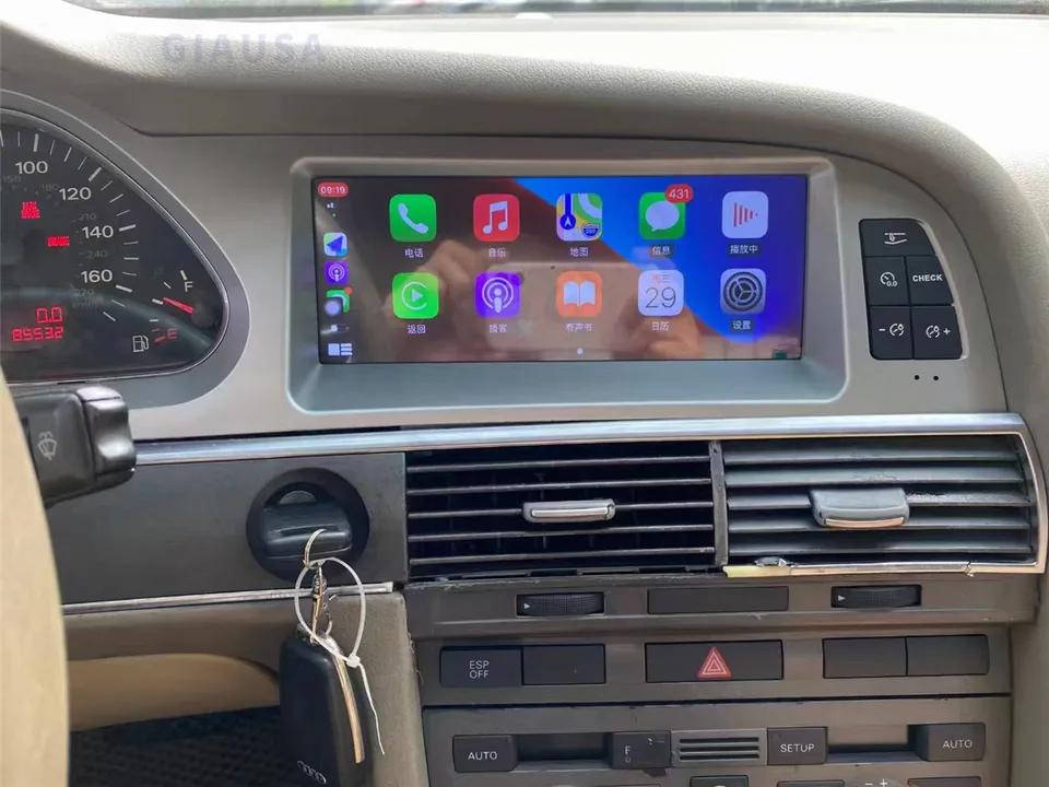 Android 12 Player pre obrazovku automobilu pre Audi A6 C6 4F 2005-2011 GPS Navi Multimedia Stereo 8+256 GB RAM WiFi WiFi Google CarPlay Qualcomm