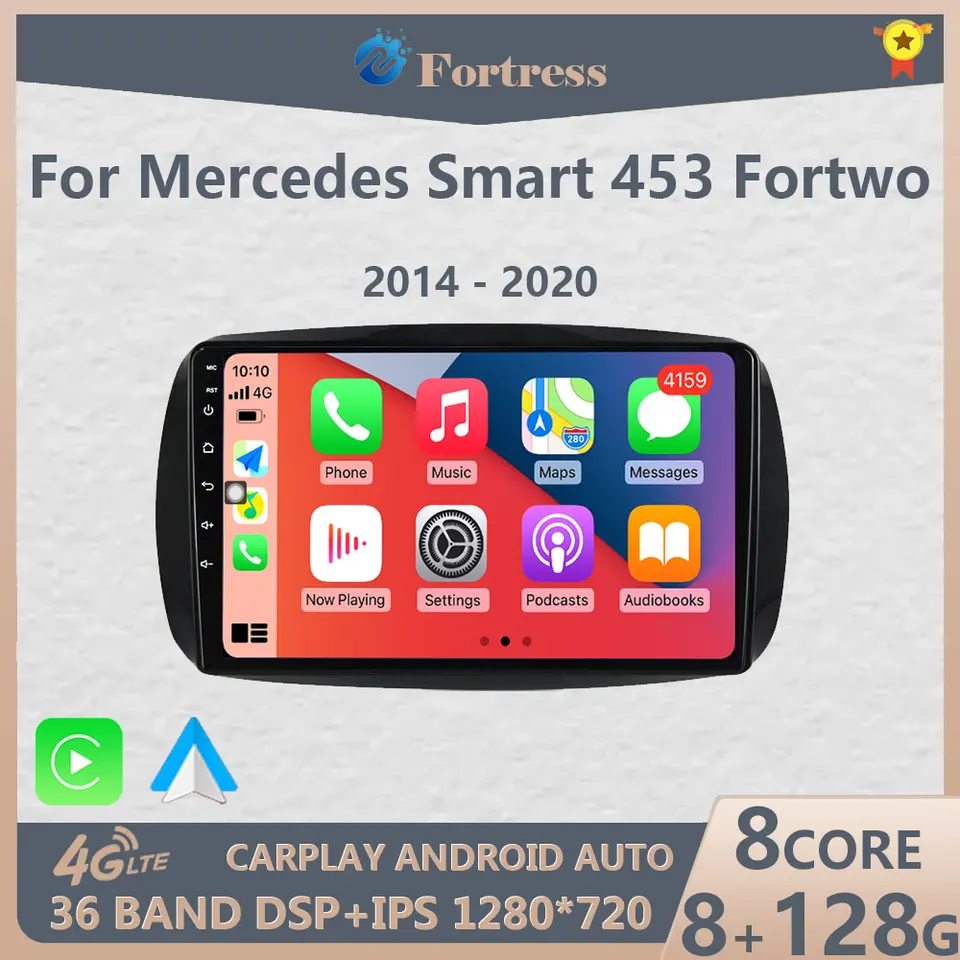 Android 12 pre Mercedes Benz Smart 453 Fortwo 2014 2015 2016- 2020 CAR RADIO Player Multimedia Navigation GPS RDS Stereo CarPlay