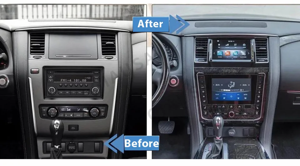 Android 12 Tesla Screen for Nissan Patrol Y62 pre Infiniti QX80 2010-2020 Rádio GPS GPS Navig Multimedia Player Stereo Head Unit
