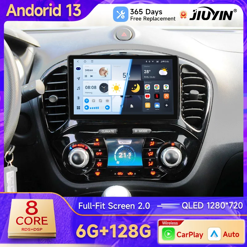 Android 13 Auto Radio GPS Stereo pre Nissan Juke 2010-2014 Multimediálny video prehrávač 4G Auto CarPlay Head Unit 2Din SWC Screen Screen