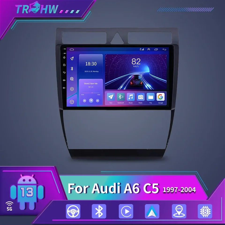 Android 13 Cardio Radio pre Audi A6 C5 1997-2004 S6 1999-2004 RS6 2002-2006 multimediálny hráč CarPlay Auto Stereo GPS DVD