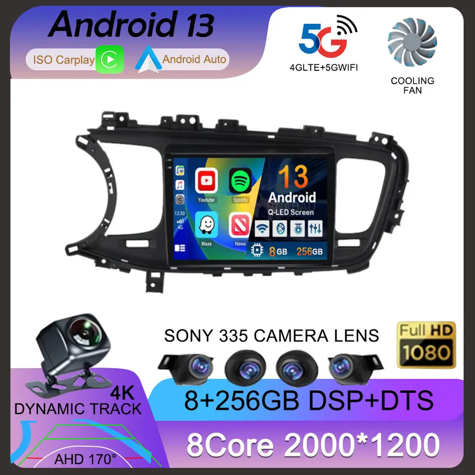 Android 13 CarPlay Auto Car Radio pre Kia K5 Optima 2011 2012 2013 2014 2015
