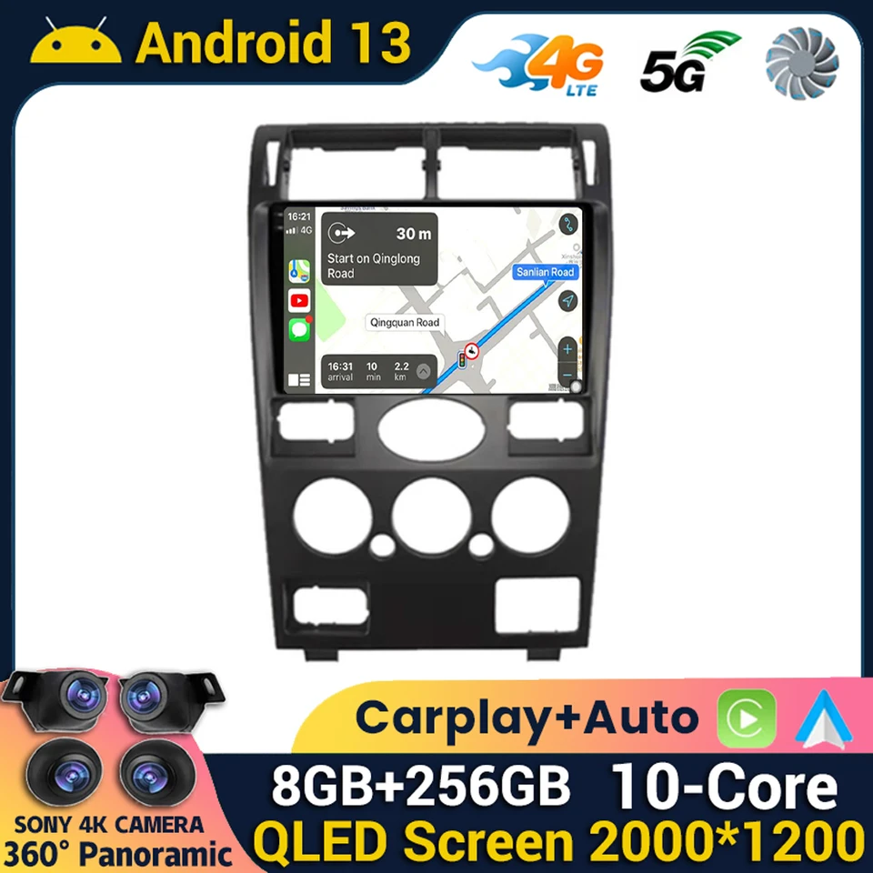 Android 13 CarPlay Auto WiFi+4G pre Ford Mondeo 3 2000 2001 2002 2003 2004 2005 2006 2007 2007 CAR Radio Multimedia Player GPS Stereo