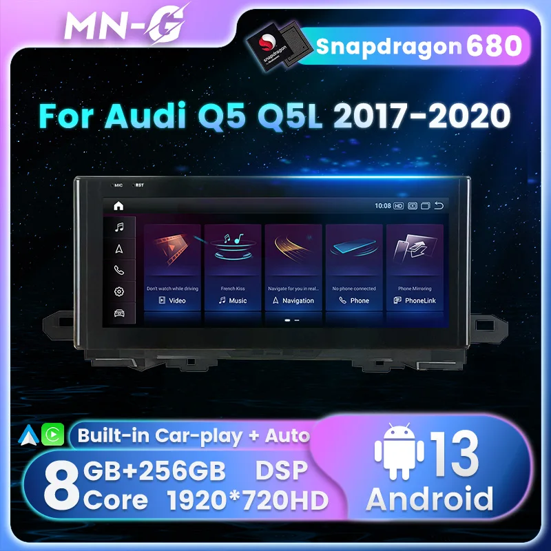 Android 13 Snapdragon 680 pre Audi Q5 Q5L 2017 2018 2019 2020 CAR Radio Multimedia Navigation Wireless CarPlay Android Auto DSP