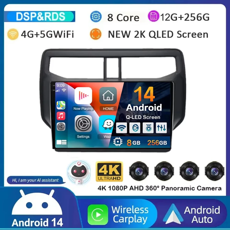 Android 14 Auto Car Radio pre Toyota Rush Daihatsu Terios 2017 2018 2019 2020 Multimedia GPS Navigation Stereo Player Head Unit