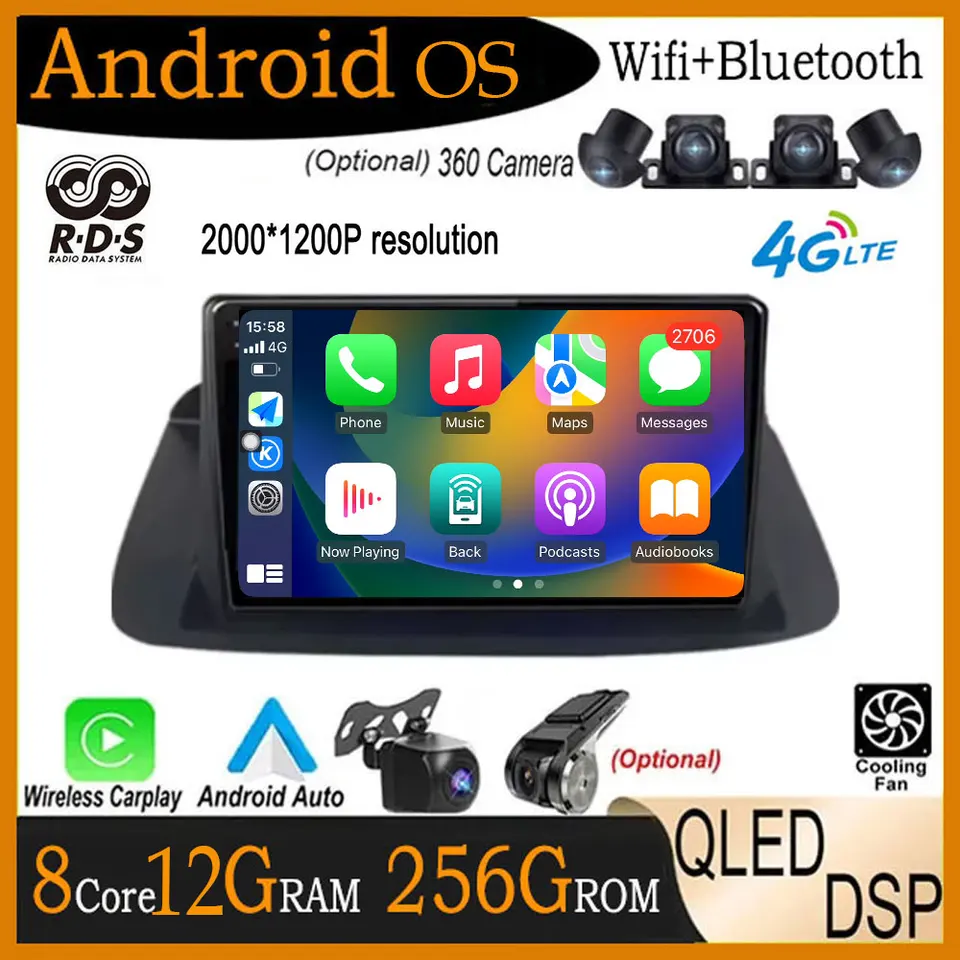 Android 14 Auto CarPlay pre Honda Accord 8 Crosstour Acura TSX 2008 - 2012 CAR Radio navigačné multimediálne video prehrávač stereo