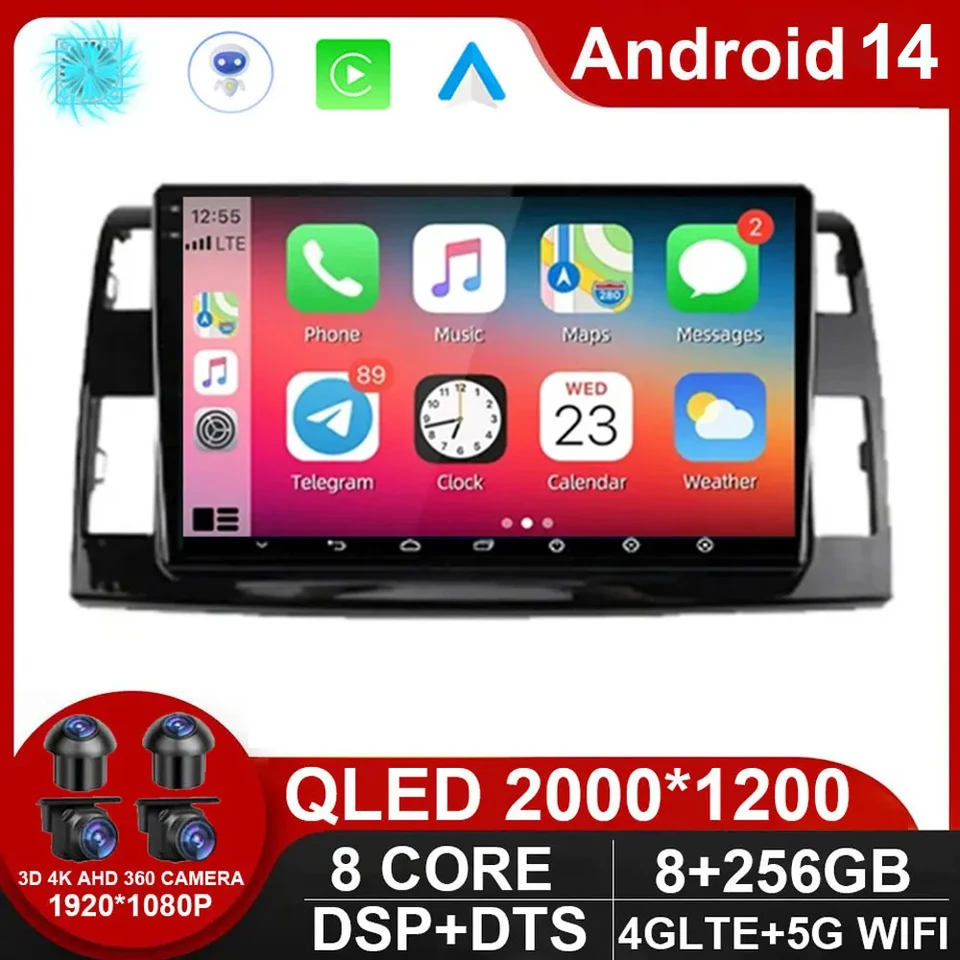 Android 14 Car Radio 2000*1200 8G 256G pre UAZ Patriot 2012 - 2016 Multimedia 4G WiFi CarPlay GPS Navigation 2 DIN No DVD Player