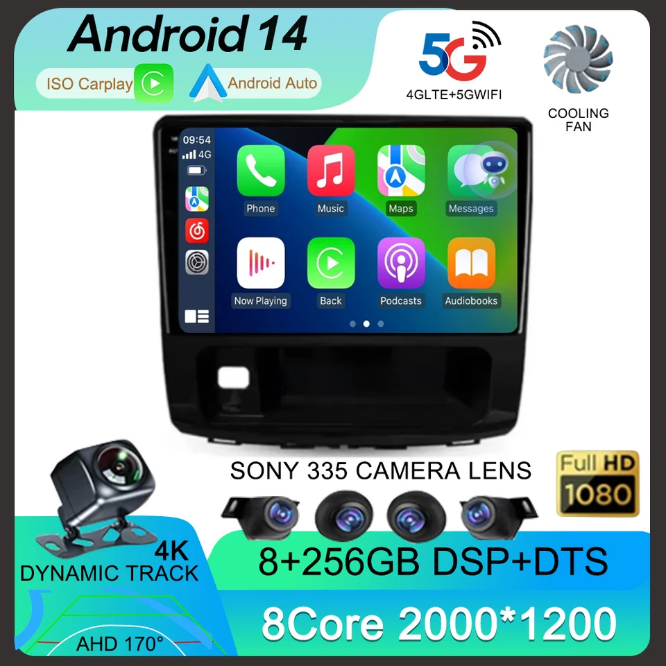 Android 14 CarPlay Auto pre skvelú stenu pre Haval H9 2014 -2020 Navigation GPS multimediálny hráč stereo stereo č. 2din hlava jednotka DSP DSP