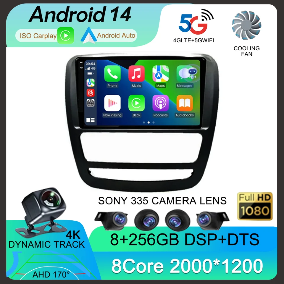 Android 14 GPS pre JAC T6 T8 2015 2016 2018 2022 2021 Navigačné rádio DVD Player Radiot Radio Stereo Tape Recorder No DVD
