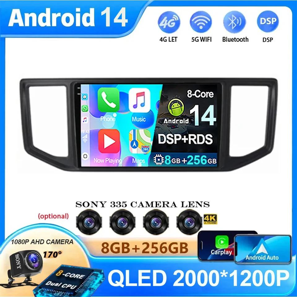 Android 14 pre Crafter van Man 2017 2018 2019 2020 2021 Automobilie Rádio GPS multimediálny video prehrávač Autoradio Wireless CarPlay BT DSP