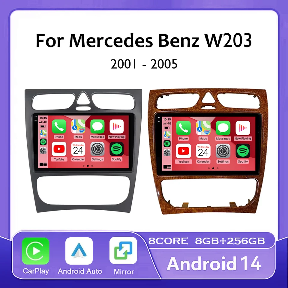 Android 14 pre Mercedes Benz C Class W203 C200 C320 C350 CLK W209 2002 - 2005 CAR Radio Multimedia Video Player Navigation GPS GPS