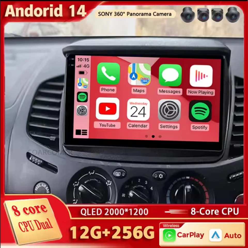 Android 14 pre Mitsubishi Pajero Sport 2 2008 - 2016 L200 Triton 2006 - 2014 Android Car Radio Multimedia Video Player Stereo BT