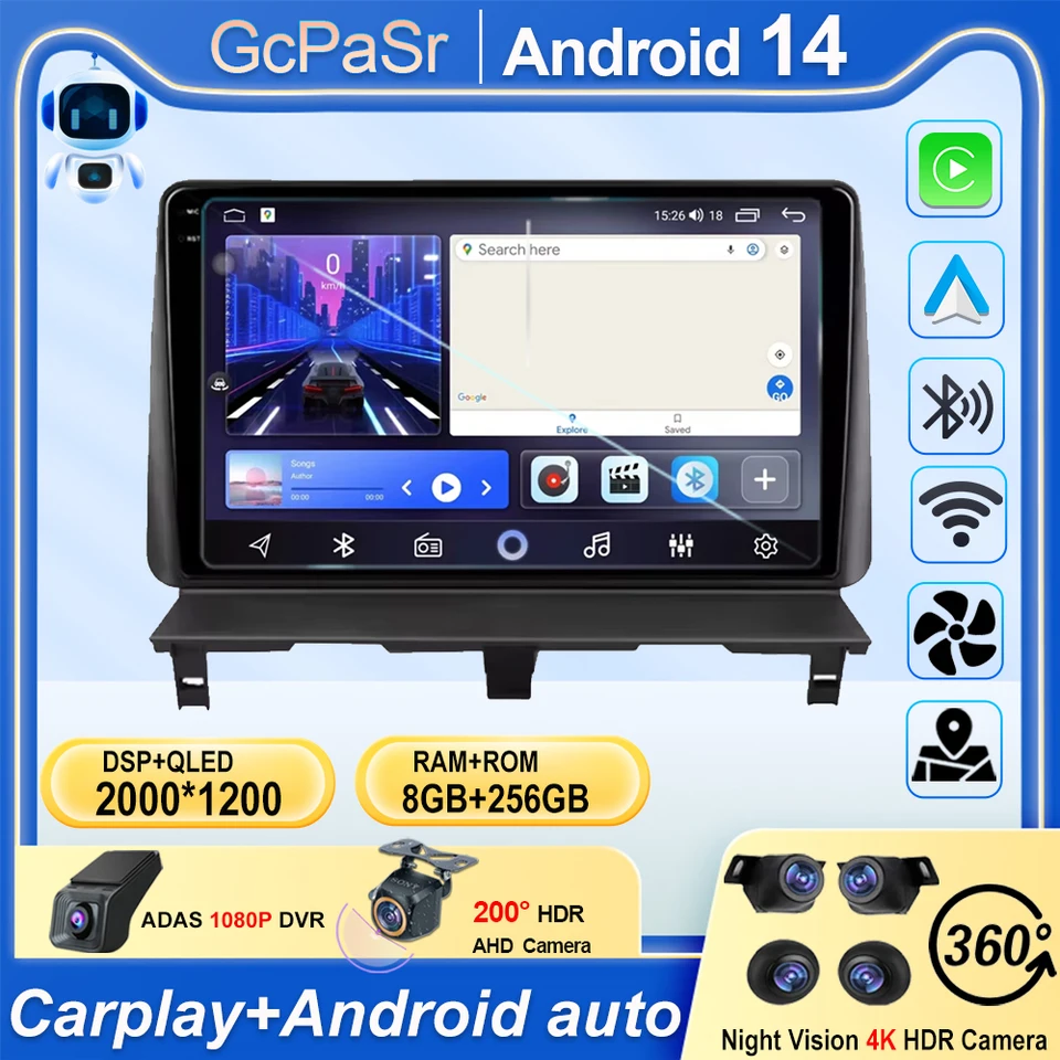 Android 14 pre Peugeot Partner 1 2002 - 2008 Partner Origin 1 2008 - 2011 Multimediálne video prehrávač navigáciu GPS No 2Din DVD