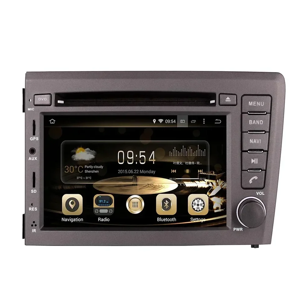Android 4+64G Car Auto Radio Stereo Multimedia Player pre Volvo S60 V70 XC70 2000-2004 GPS Audio Navigation BT Carplayauto Audio DVD