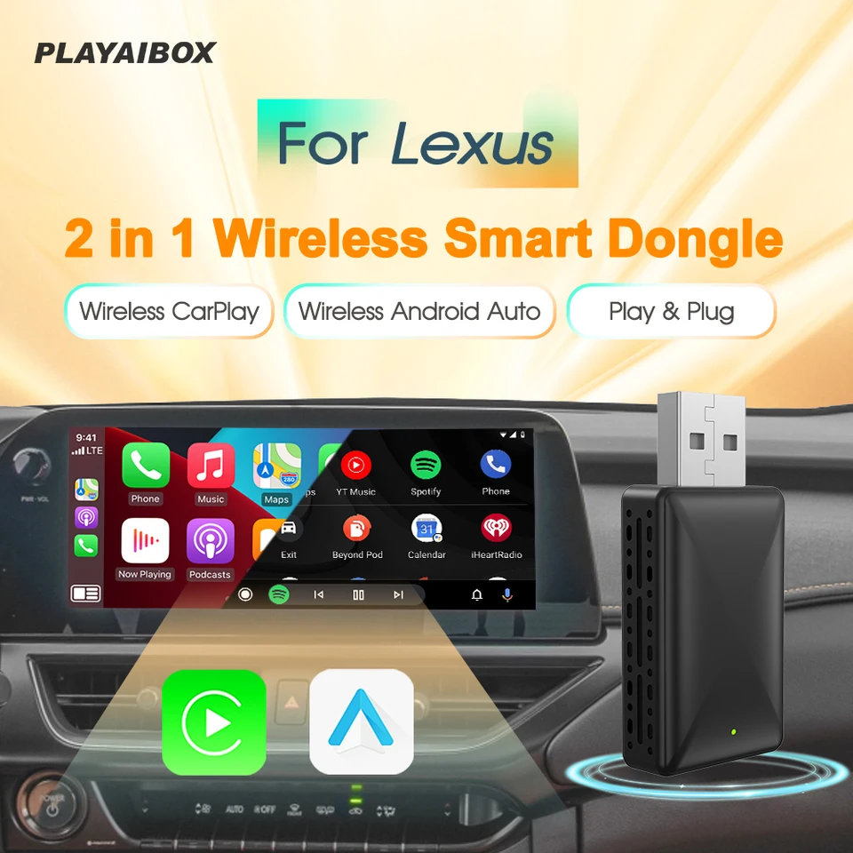 Android Auto Wireless CarPlay Adapter 2in1 Smart Dongle Play & Plug for Lexus es Lc nx rc f es hybrid je LC Hybrid NX Hybrid UX