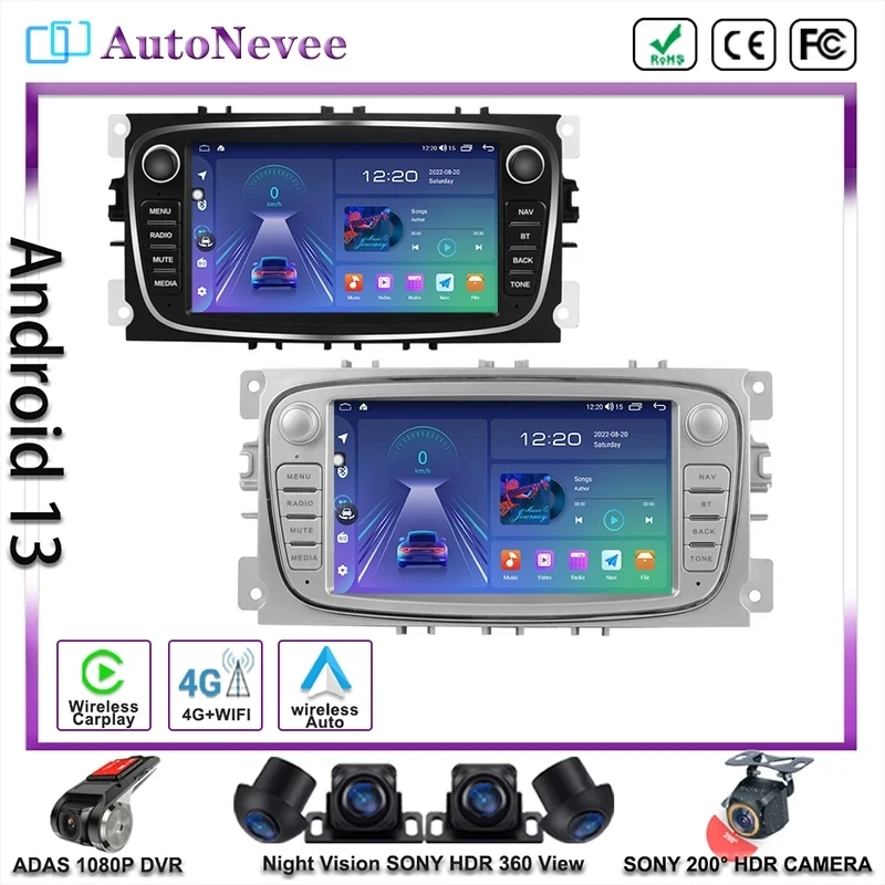 Android Car Player for Ford Focus 2 S-Max Mondeo MK4 9 Galaxy C-Max Kuga 3 multimediálna stereofónna obrazovka GPS automatické rádiové navigáciu
