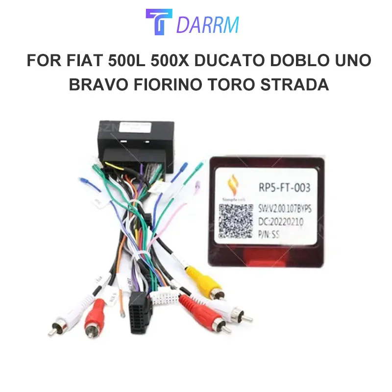 Android Car Radio Canbus Box FT-SS-05/RP5-FT-003 pre káble Fiat 500X/EGEA/TIPO/STRADA/UNO/TORO DIN KABLES