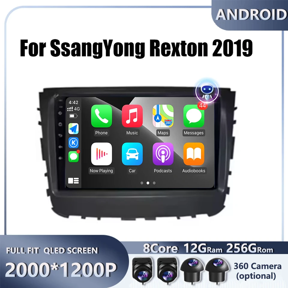 Android CarPlay Auto pre Ssangyong Rexton 2019 Car Radio Navigation GPS GPS Multimedia Video Player DSP 4G AMI Android Auto WiFi