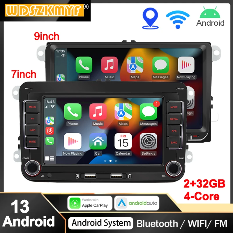 Android13 Screen Car Screen Android Auto 2 Din Car Radio pre VW Volkswagen Golf 5 6 Polo Autoradio Multimedia Player Smart Car Systems