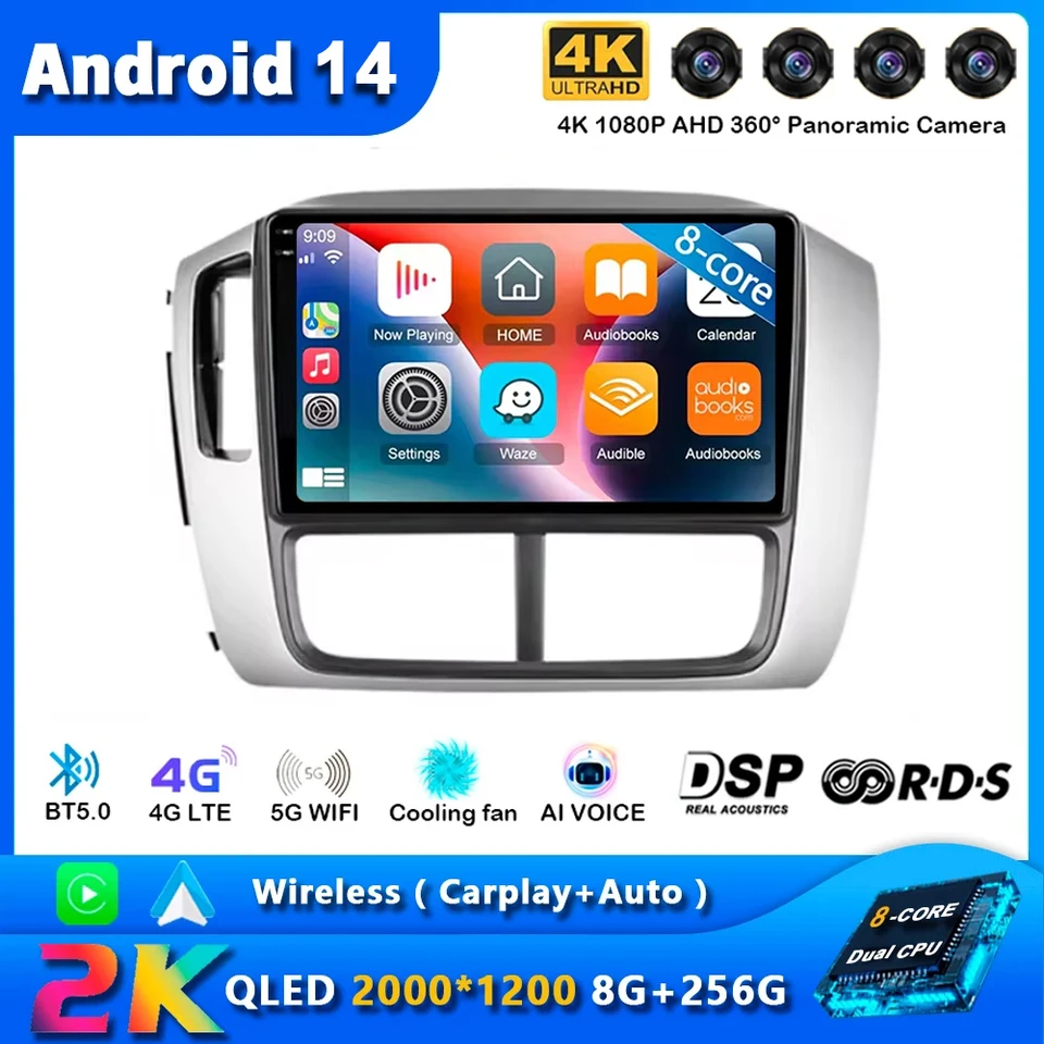 Android14 CarPlay Car Radio pre Honda Pilot 1 2006 2007 2008 Navigation GPS multimediálny hráč WiFi+4G Stereo Auto Video Bt 2 DIN