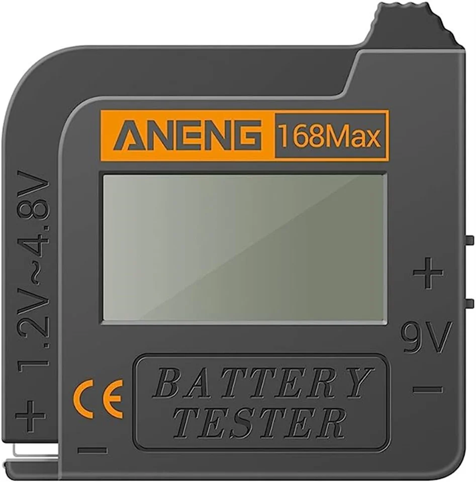 ANENG 168MAX LCD LCD Tester Tester Digital batérie pre lítiovú batériu 18650 AA 9V Diagnostický nástroj