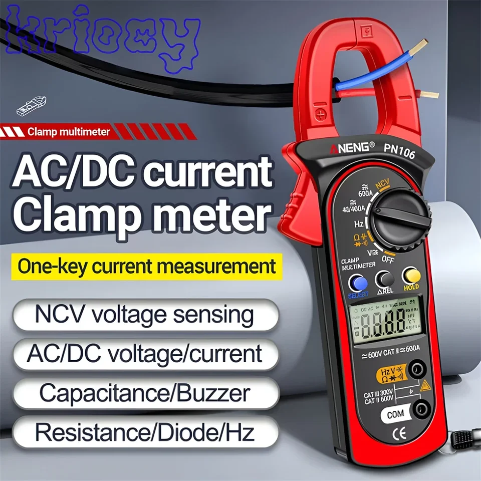 ANENG PN106 4000 Počty CLAMP METER AC/DC AMMETER VOLTMETER ELEKTRICKÝ TESTER TRUE RMS Multimeter CLAMP pre elektrikárov