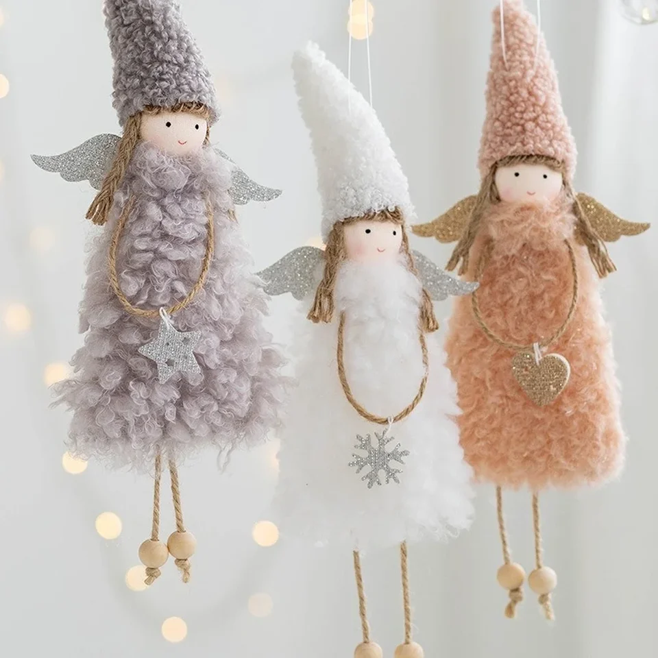 Angel Doll Vianočné ozdoby Veselé vianočné dekorácie pre domáci vianočný stromček vianočný strom Navidad vianočné 2022 Nový rok 2023