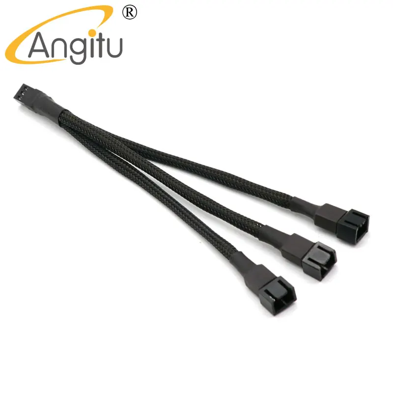 Angitu 22awg 3pin ventilátor 3way chladiaci kábel 3 PIN rozbočovateľný kábel-15 cm 30 cm