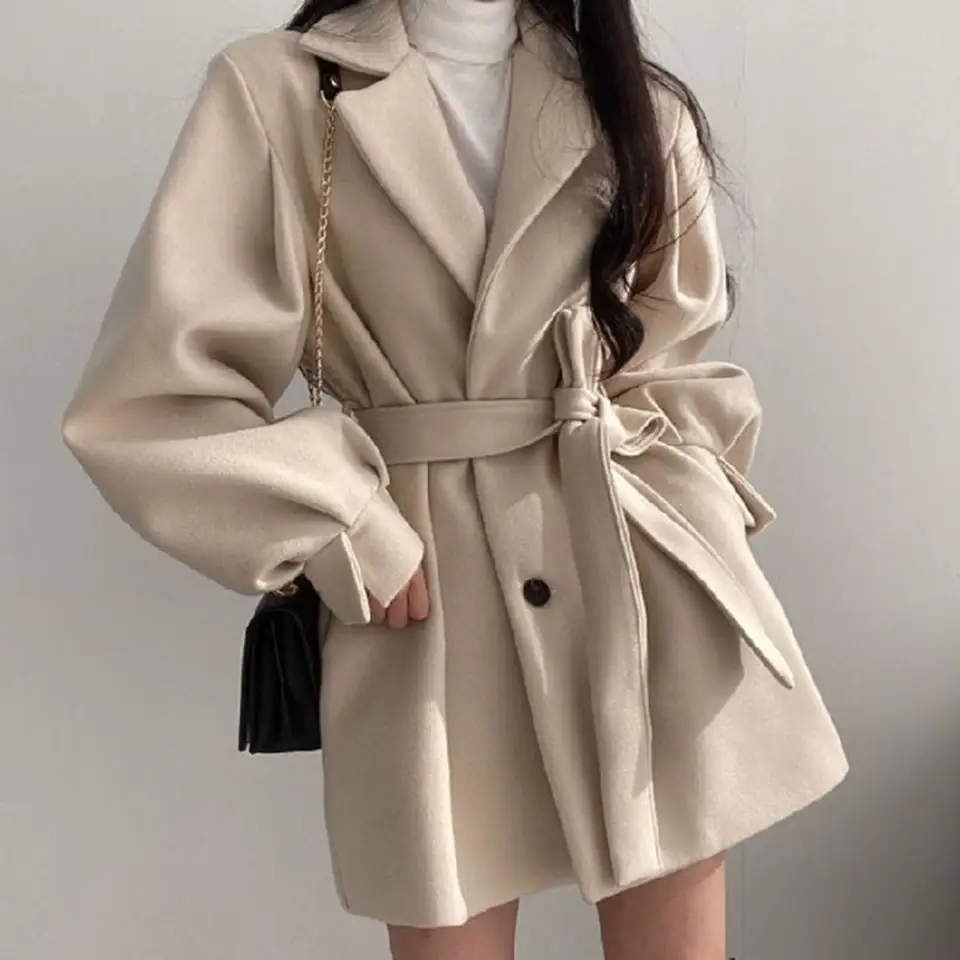Anglický kabát dámsky bunda Windbreakers s kabátom voľná módna kancelária Lady single Breested Where West Autumn Winter Topcoat