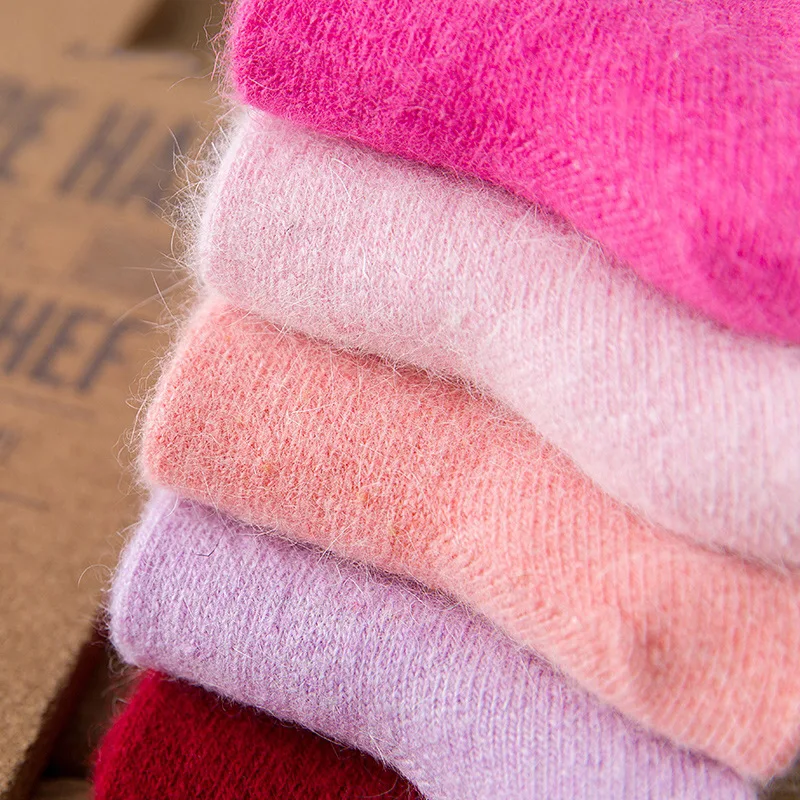 Angola Rabbit & Merino Wool ponožky Ženy Značka hrubé zimné ponožky módne teplé ponožky Ženy Ženy ponožky Veľká veľkosť