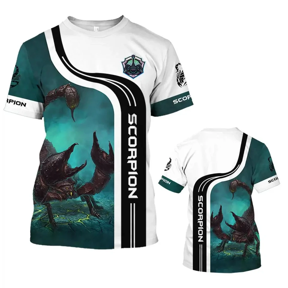 Animal Men's tričko Summer Scorpion Scorpion 3D Tlačené vtipné tričká módne príležitostné vrcholy