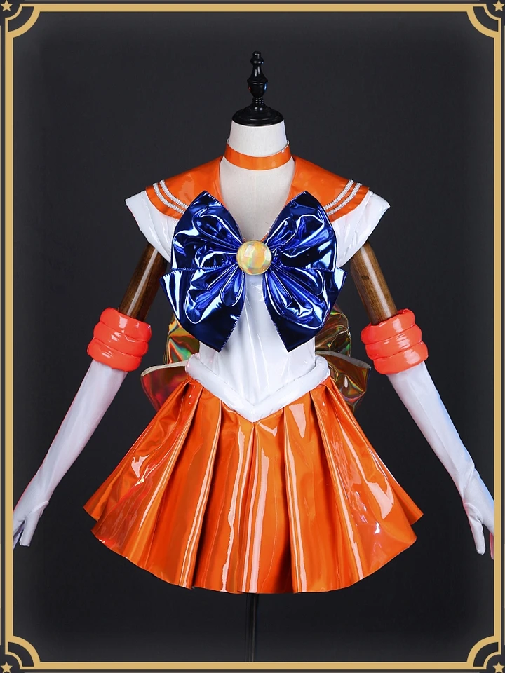 Anime Aino Minako Sailor Venus Cosplay Costumen pre Hallowee Aino Minako rola Play kožená kombinéza prispôsobená