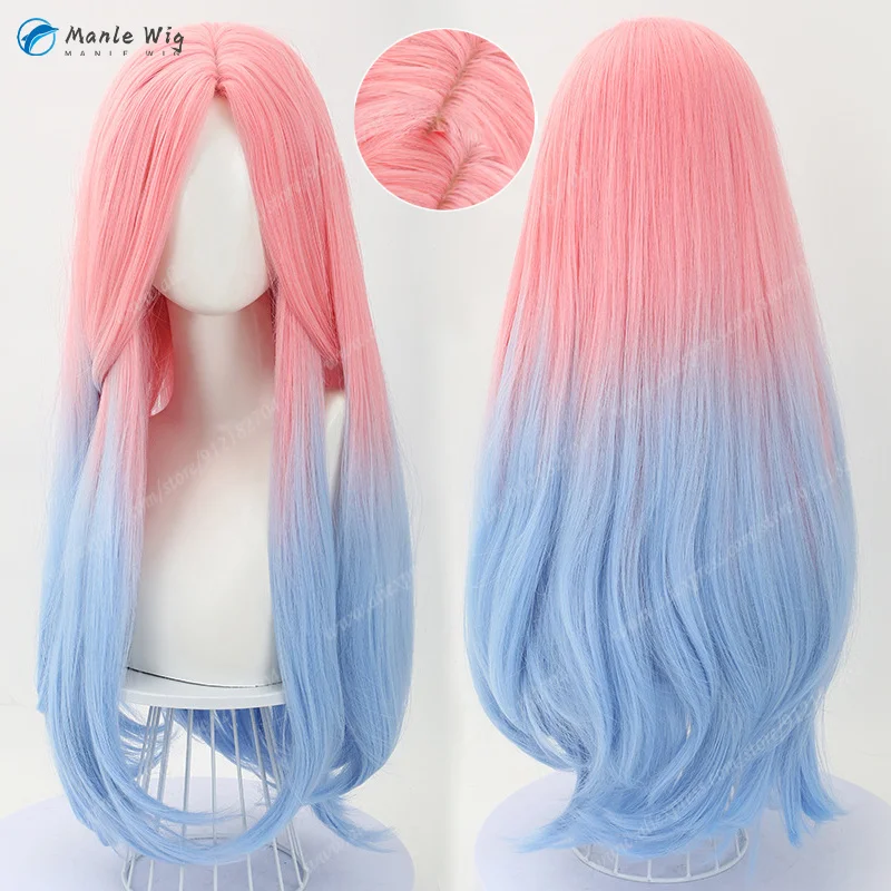 Anime Alien Mizi Cosplay parochňu pódium mizi 70 cm dlhé ružové modré farbené parochne