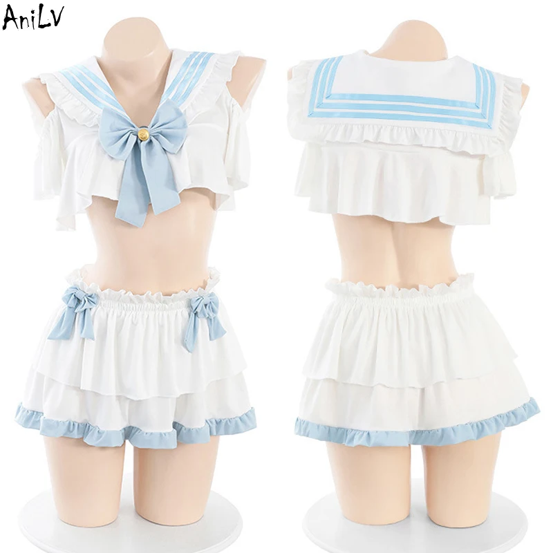 Anime anime lolita dievča námorná uniforma žien roztomilý študent slúžky oblečenie cosplay kostýmy