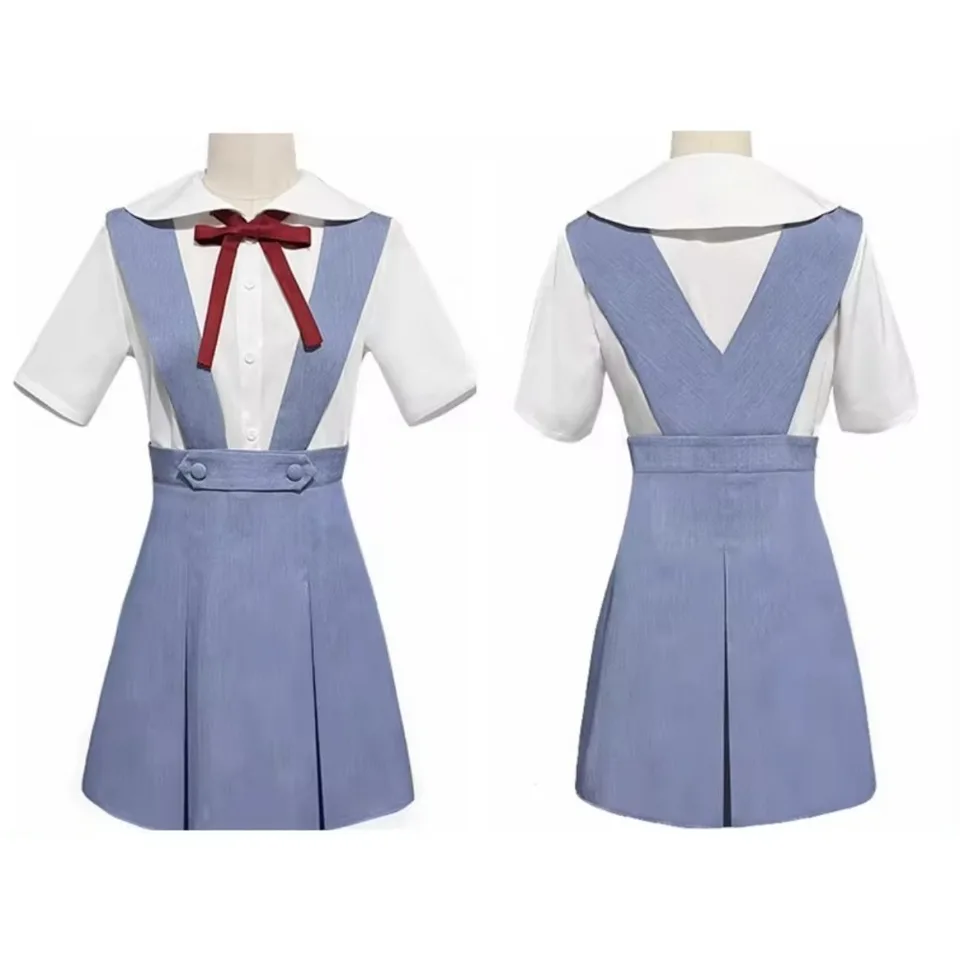 Anime Asuka Langley Soryu Cosplay kostým Ayanami mask School Uniform Dress Halloween karneval Party Roleplay pre ženy