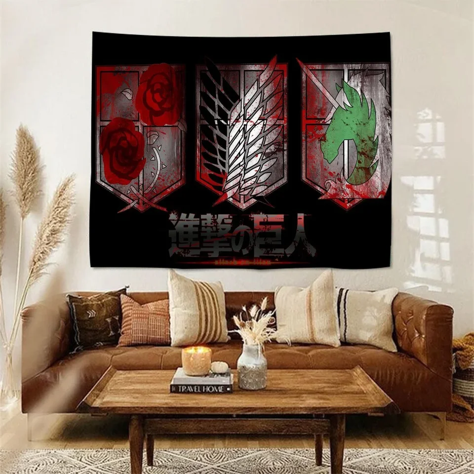 Anime Attack-on-Titan levi-Ackerman Farebný tapiséria stena zavesenie České steny tapisérie mandala nástenné umenie dekor