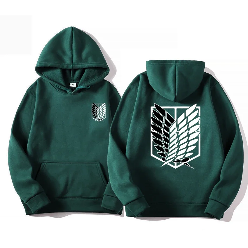 Anime Attack on Titan Men's Hoodies Streetwear Pullover Harajuku Shingeki No Kyojin Ženy Round Hoods Mikiny mikiny