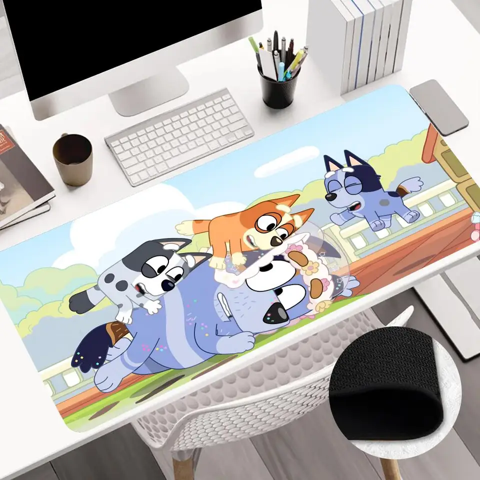 Anime B-Bluey-y miniso myš Pad Anime Game Mouse Pad Computer Desk Pad Office Koberec laptop myš myš