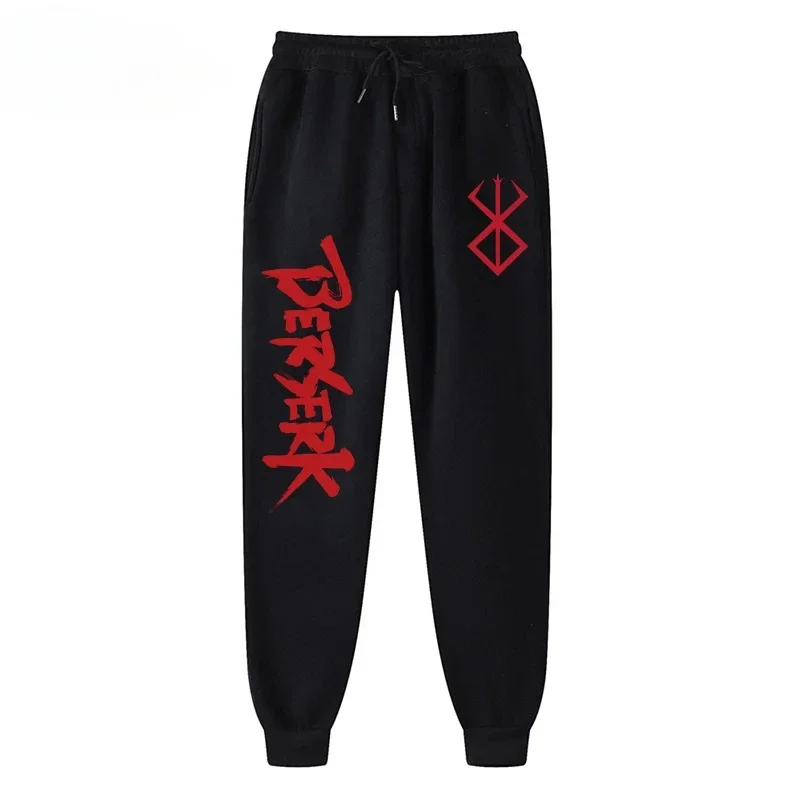Anime Berserk Tlačové tepláky pre mužov Atletické bežecké nohavice Spring Fall Casual Fleece Pants s vreckami kostým Cosplay