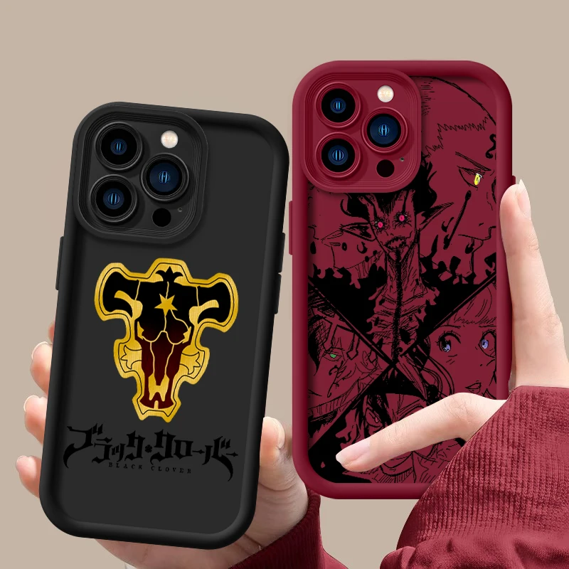 Anime Black Clovers Telefón Puzdro pre Xiaomi Redmi Poznámka 13 12S 12 11 10 9S 9 8 7 Pro Plus 4G 5G Soft TPU Zadný kryt TPU
