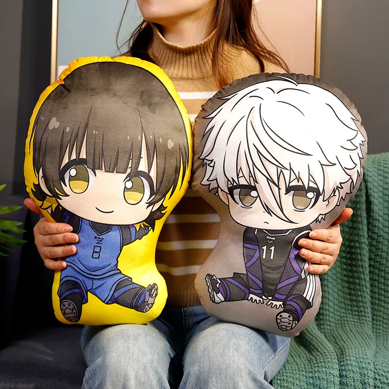 Anime Blue Lock Isagi Yoichi Plyšová bábika Cosplay Cotton Dolls Seishiro Nagi Reo Mikage plyšová bábika Detské fanúšikov