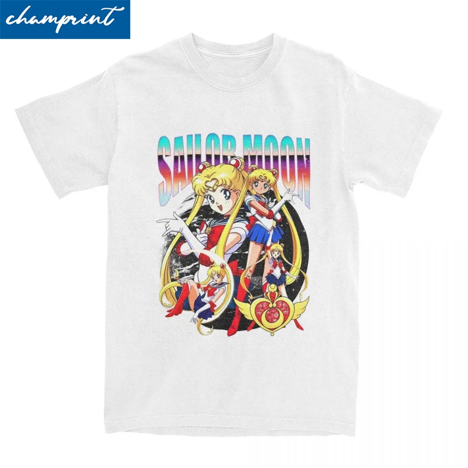 Anime Cartoon Sailors Mesiac Tričko Tričká Men Dám