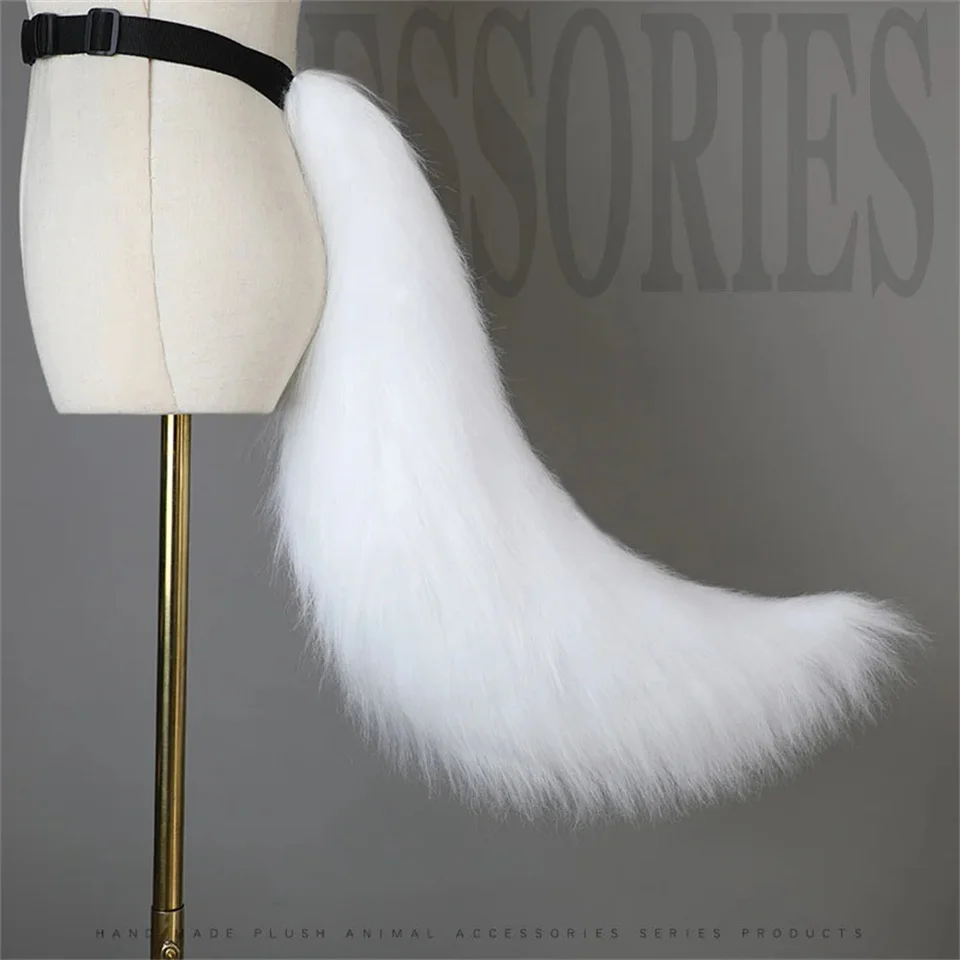 Anime cos Cat Fox Tails plyšové cosplay kostýmy veľké chvosty psa chlpatý chvost rola rol