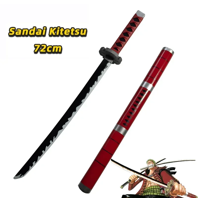 Anime cosplay roronoa zoro katana meč Wado Ichimonji meč PU rola hrať SANDAI KITETSU samurai zbrane party boy darčeky 72 cm